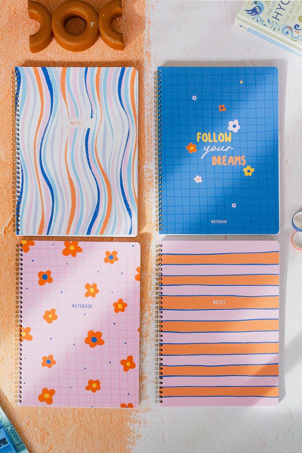 Matt Notebook-A4 Spiral School Notebook 80 sheets Set of 4 - Lined 1