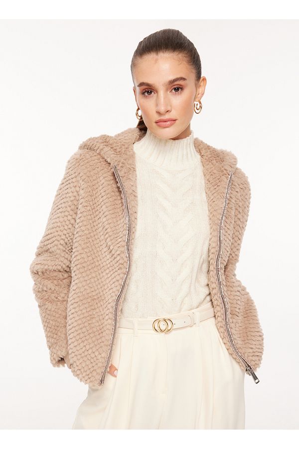 Guess-Γυναικείο μπουφάν Normal Tan W3BL50WFSD0G1K8 1