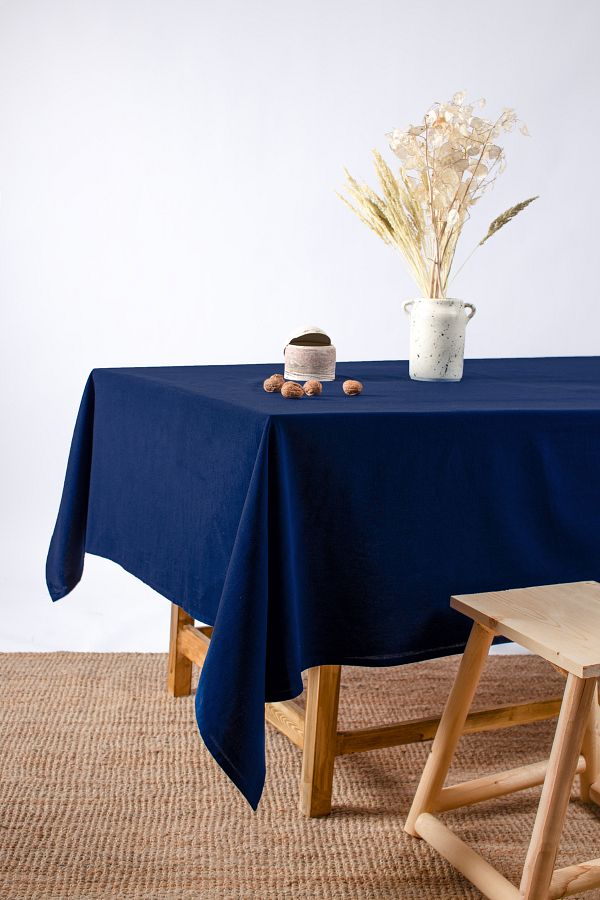 Navy tablecloth on sale