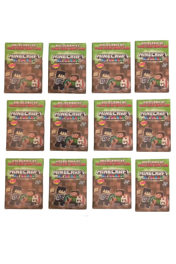 Redro Home-Minecraft New Collection Surprise Hologram Game Cards 12'Box 120 Pieces 1