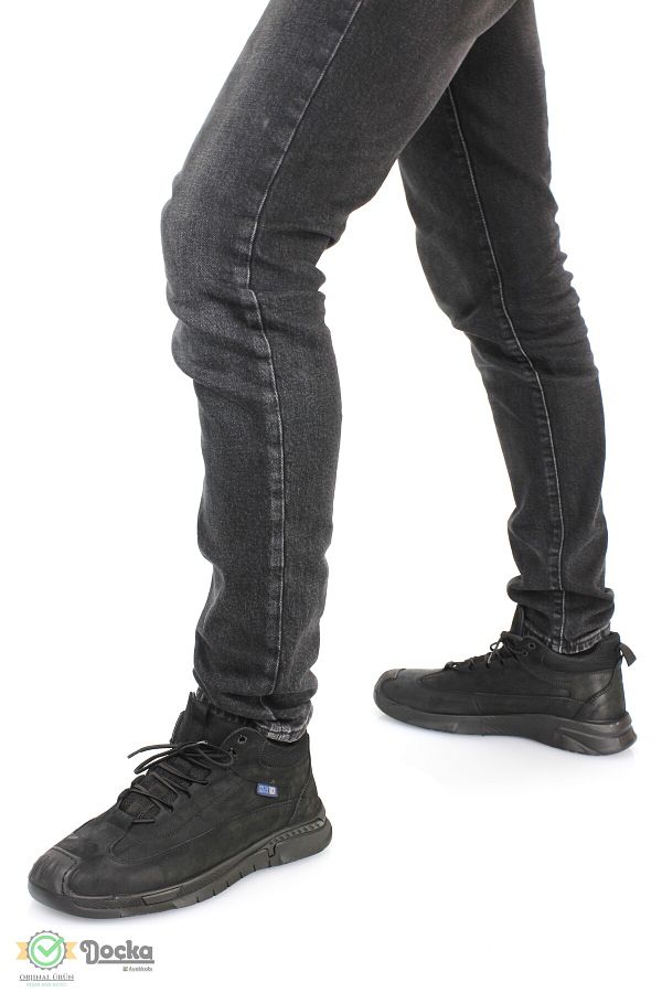 Scootland-Men's Genuine Leather Sports Style Casual Sneaker Boots 1