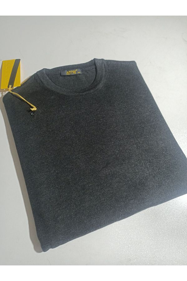 COTTRE o neck plus size thin cotton sweater Trendyol