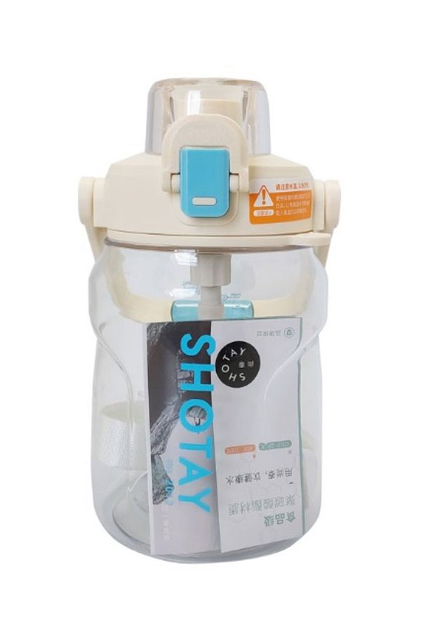 Shotay-ST-7313 Hanging Tritan Flask with Straw 1000 ml White 1
