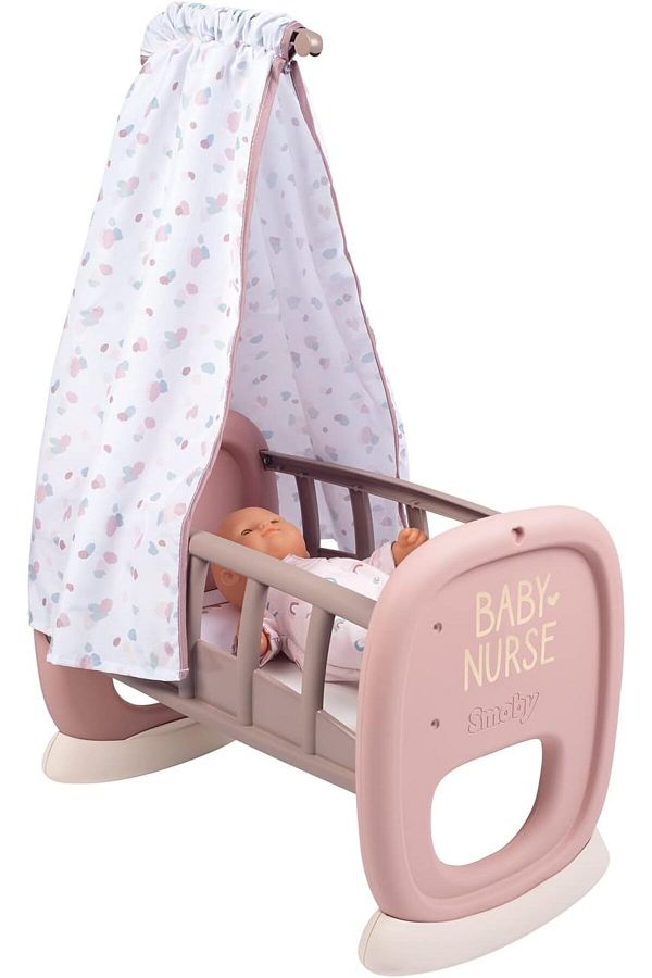 Smoby-220373 Model Baby Cradle and Baby Cradle with Mosquito Net 1