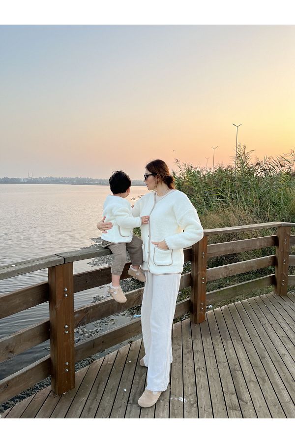 MiaBaby-مجموعة سترة الأم والطفل - أضف قطعتين إلى عربة التسوق لإنشاء مجموعة مقاسات الأم S/M وL/XL 1