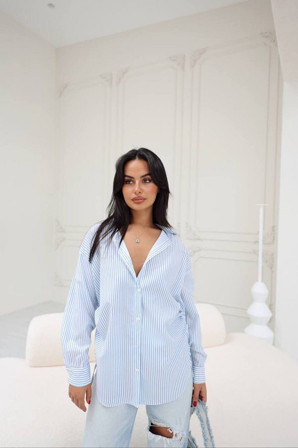 Reyon Elysian Store Shirt with Gathered Side Stripes Trendyol