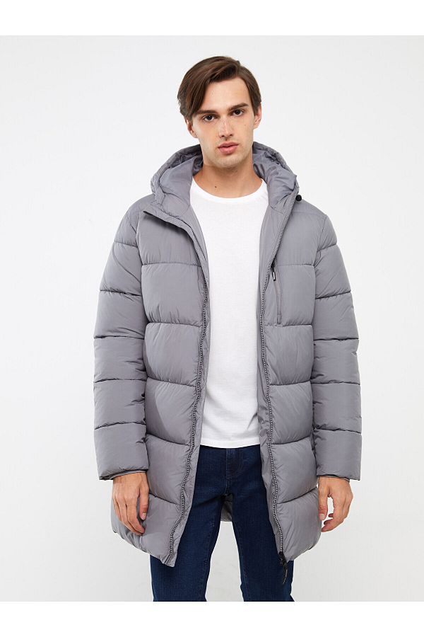 LC Waikiki LCW Casual Comfortable Fit Hooded Men s Puffer Coat Trendyol