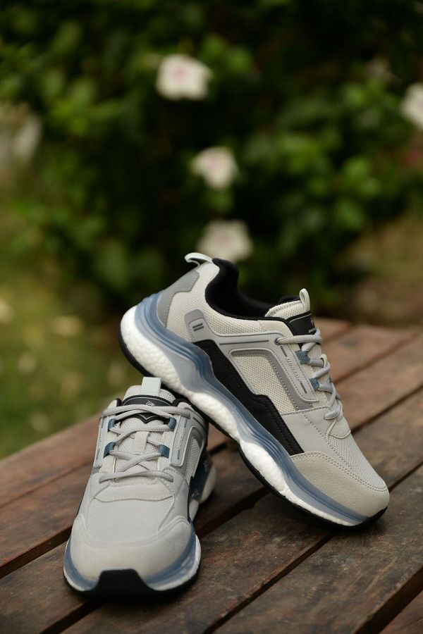 Dunlop Men s 4 Season Water Repellent Walking Shoes Non Slip Air Sole Light Comfortable Orthopedic Leather Gray Style