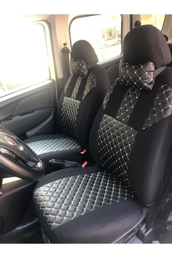 ZMR OTO AKSESUAR Audi 80 Leather Car Seat Cover Front Rear Seats Set Black Trendyol