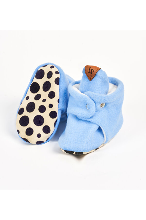LittlePoffy Bebek Patik İçi Polarlı Kaydırmaz Tabanlı Kız Çocuk Erkek Bebek Ev Pandufu
