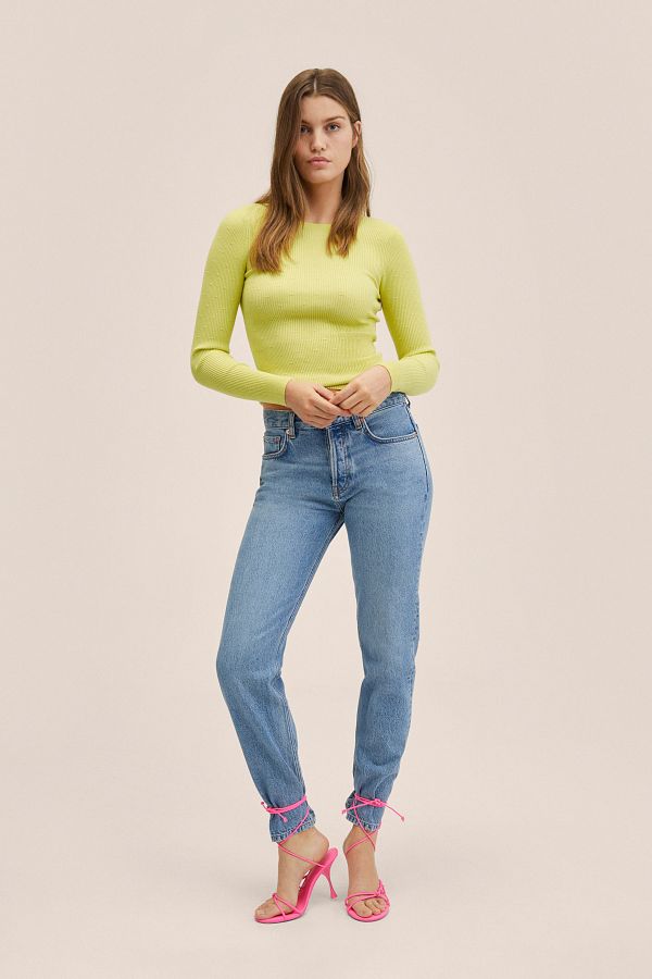 MANGO Women s Lime Green Sweater Trendyol