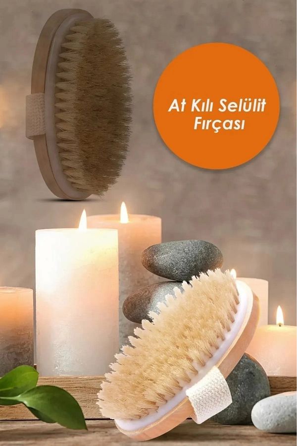 Sensoria-Horse Bristle Anti-Cellulite 100% Natural Cellulite Brush Anti-Stretch Mark Ingrown Body Massage Brush 1