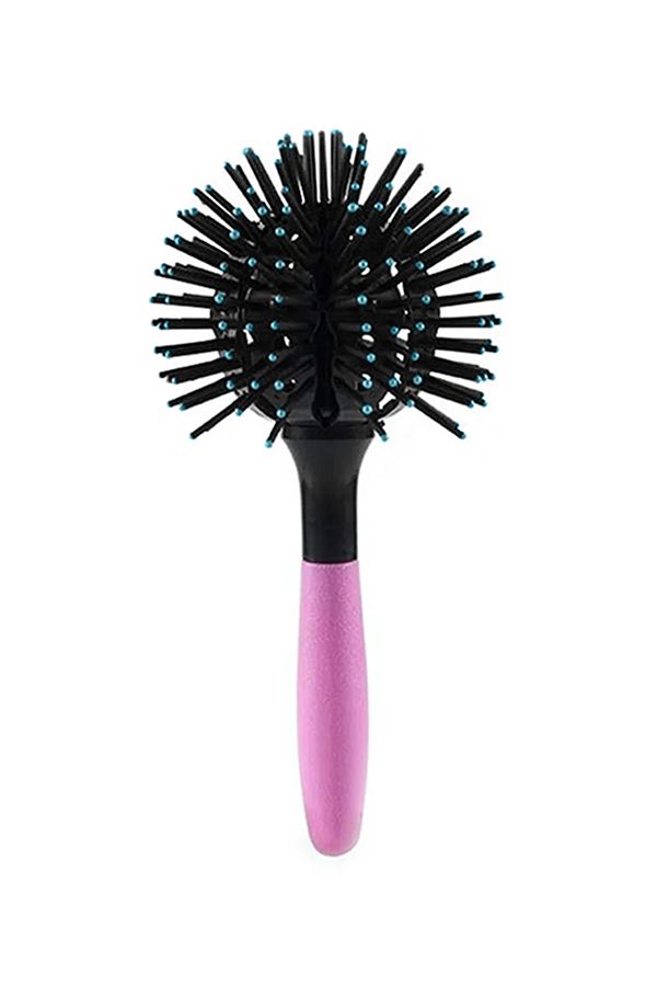 Liliem-360 Degree Ball Comb 3D Heat Resistant Blow Dry Brush (Sky Blue) 1