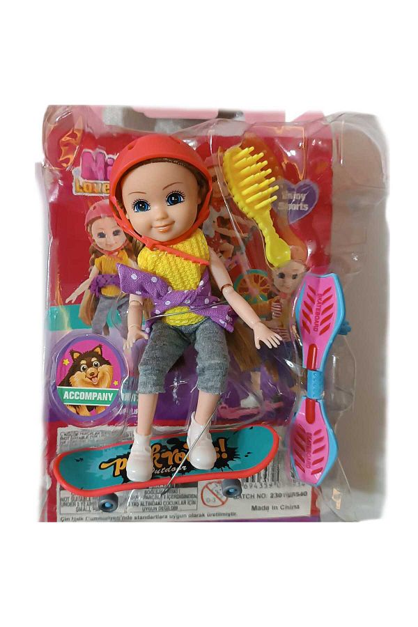 LRS STORE Finger Skateboard Jointed Athlete Doll 14 Cm Quality Hoverboard Skateboard Baby with Helmet Trendyol