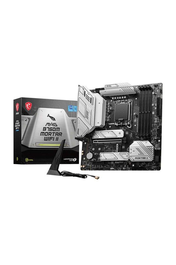 MSI-MAG B760M MORTAR WIFI II Intel B760 Socket 1700 DDR5 7800MHz (OC) M.2 Motherboard 1