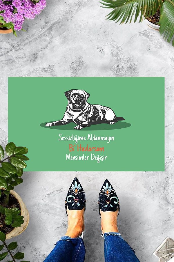 on the clouds-Digital Printed Don't Mess With My Silence My Bi Towels Change Seasons Decorative Door Mat 1