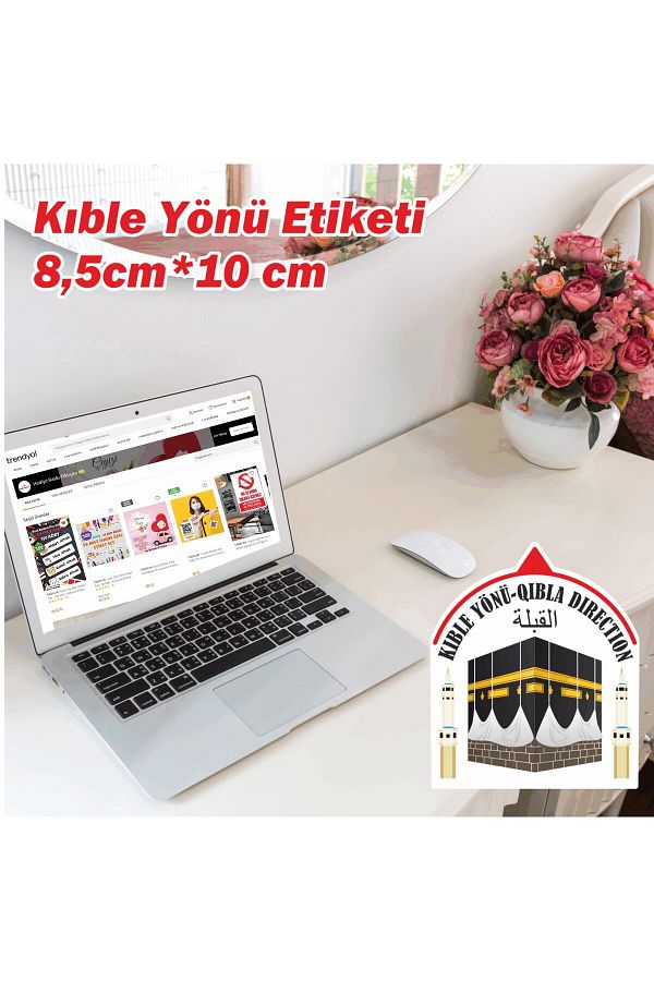 FİKİRCAN-ملصق اتجاه القبلة/ملصق PVC الترابط فندق نزل عنبر - 50 قطعة 1