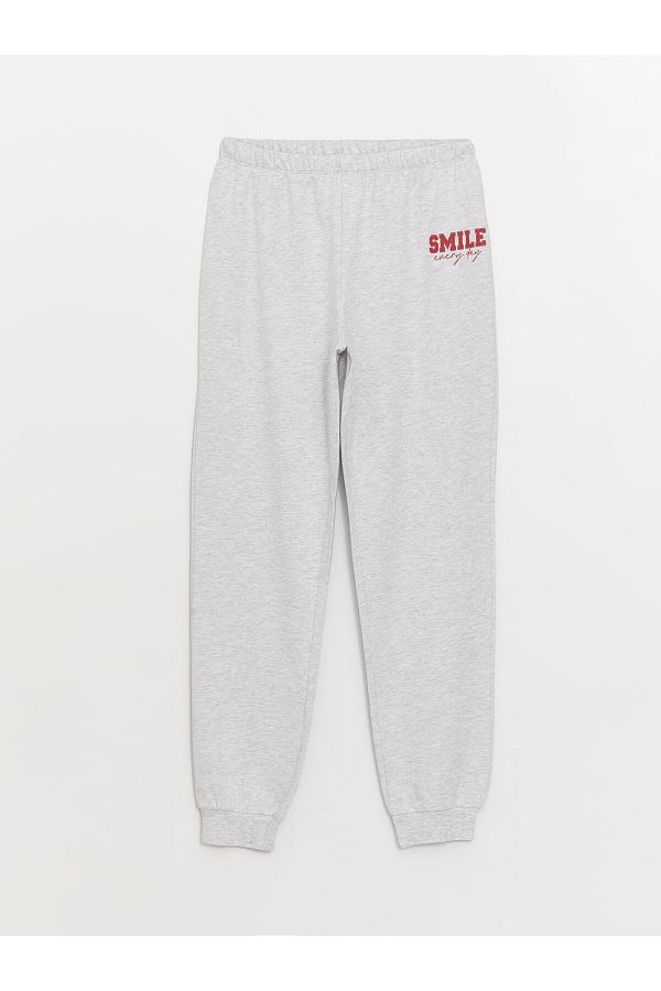 LC Waikiki-Bedruckte Jogger-Pyjamahose für Damen mit elastischem Bund 1