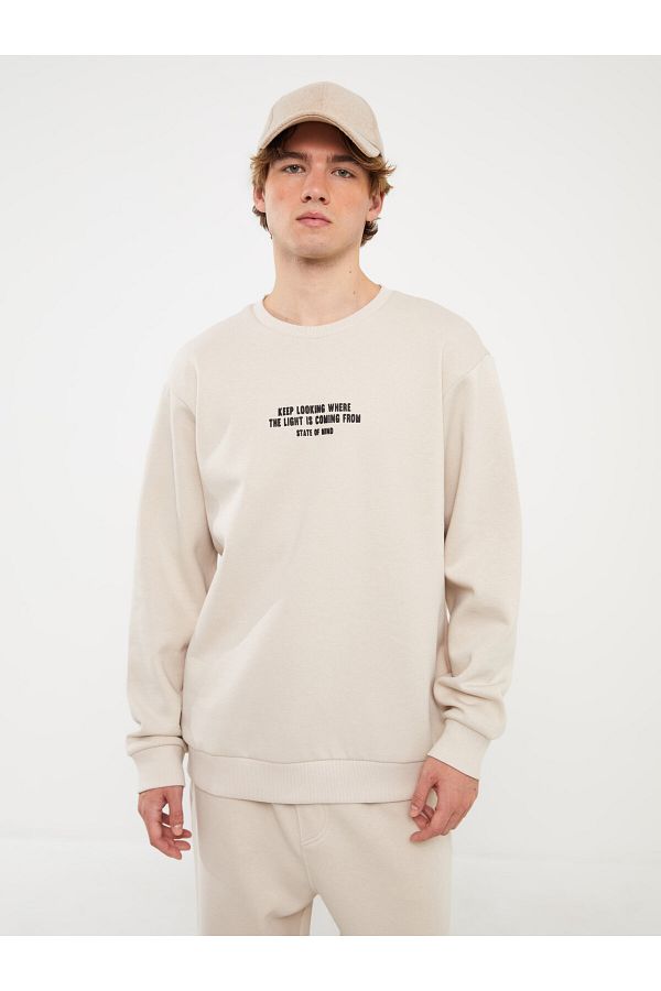 LC Waikiki Men s Sweatshirt Crew Neck Long Sleeve Printed Trendyol
