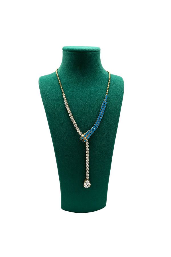 MeGass Dekor Domestic Production Suede Fabric Green Color 27 12 cm Necklace Choker Chain Jewelry Display Mannequin Trendyol