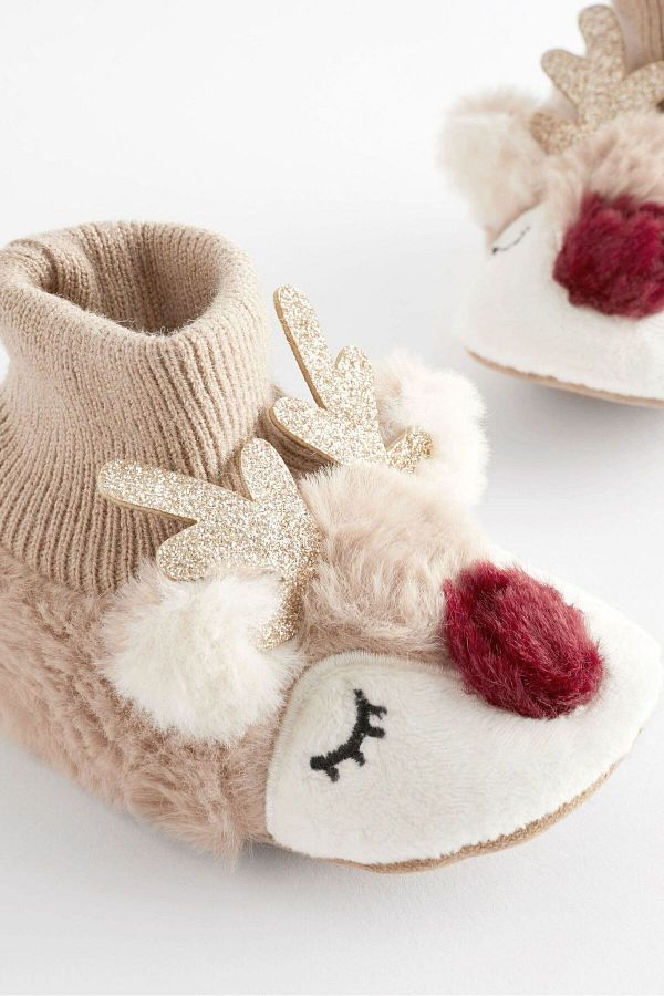 Next Baby Christmas Reindeer Slippers Trendyol
