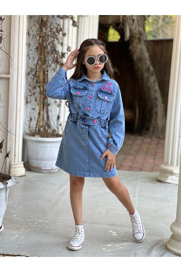 Jeans dress for girl clearance