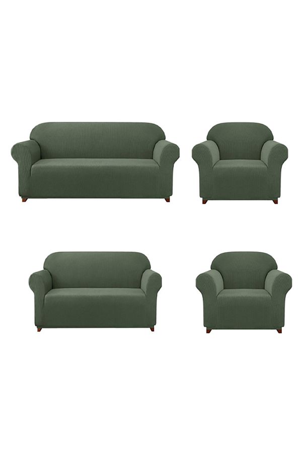 Bright Home-Lycra Sofa and Sofa - Elastic Sofa Bed Cover, Pitikare Patterned 3+2+1+1 Set 1