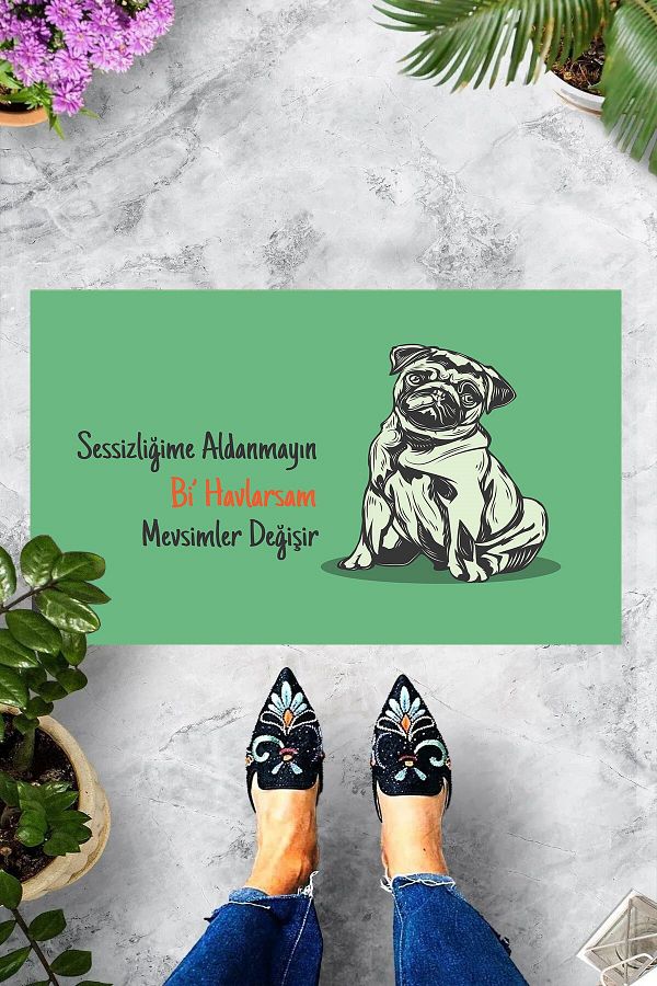 on the clouds-Digital Printed Don't Mess With My Silence My Bi Towels Change Seasons Decorative Door Mat 1