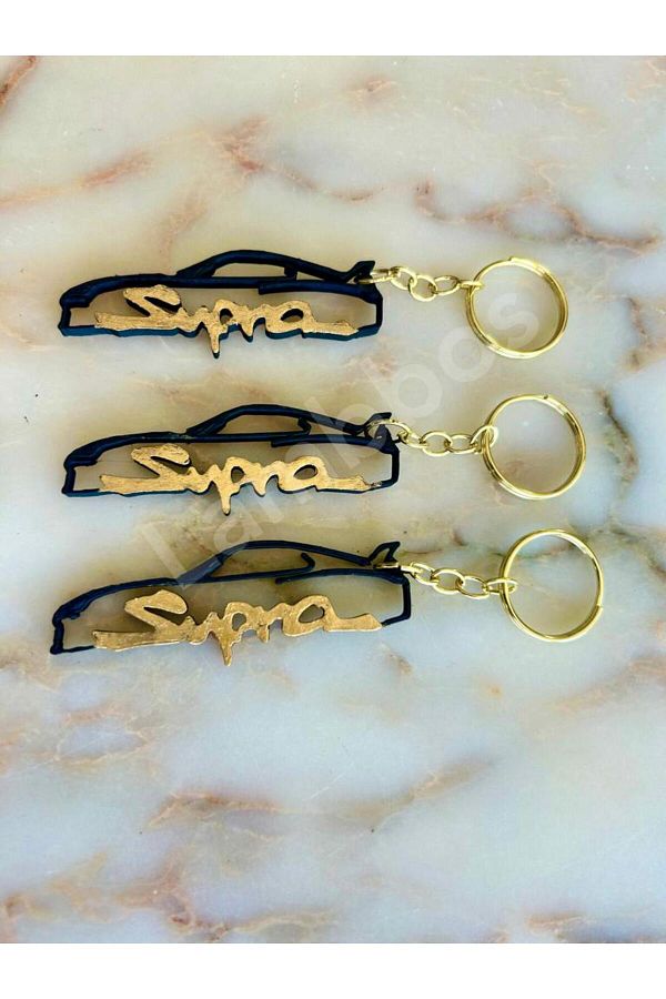 Lambbos Supra Keychain Gold Old Toyota Supra 1pc Trendyol