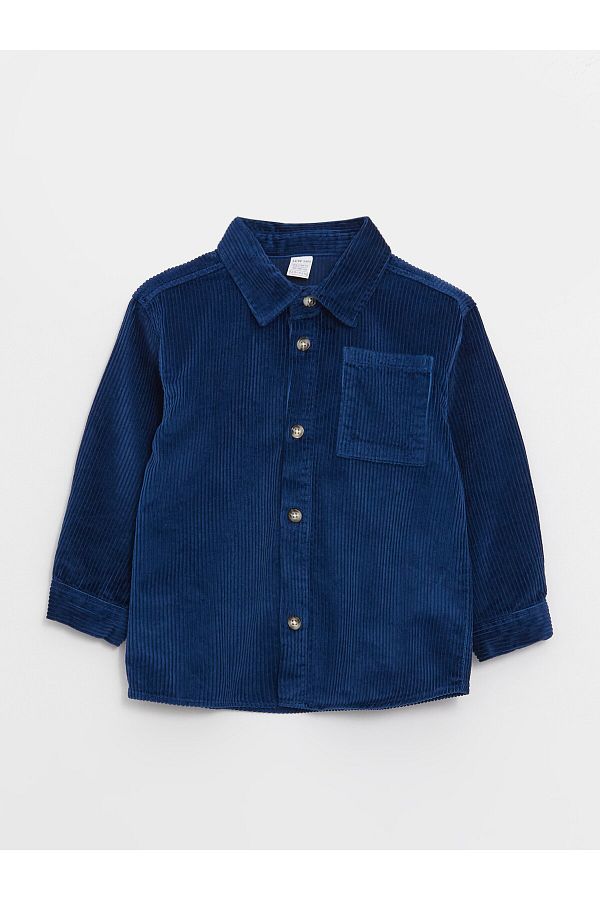 LC Waikiki-Langärmliges Basic-Samthemd für Babys 1