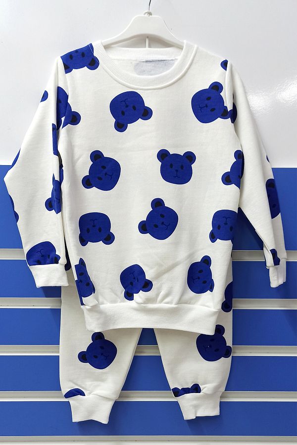 endudu New Season Winter 2 Piece Set Bear Printed Boys Baby Sweatshirt Tracksuit 2 Piece Set Trendyol