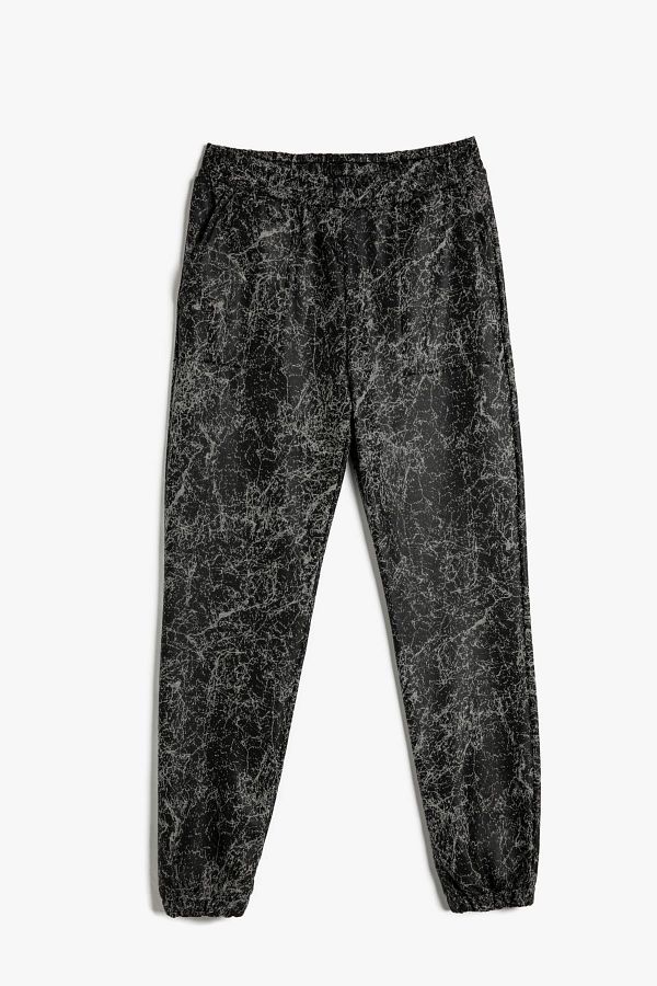 Koton-Graue gemusterte Jogginghose für Damen 1