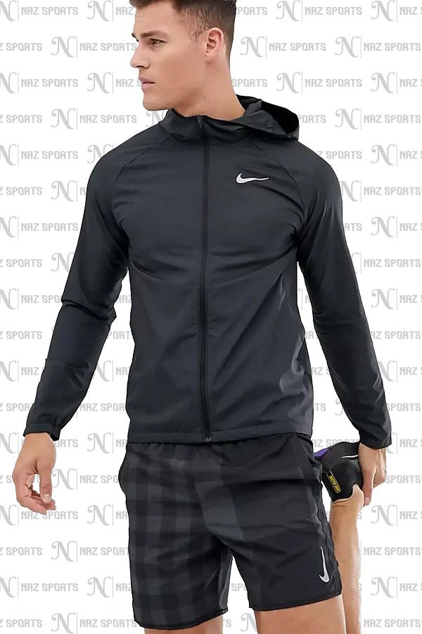 Nike Essential Hooded Running Waterproof Fabric Hooded Men s Sports Jacket Trendyol