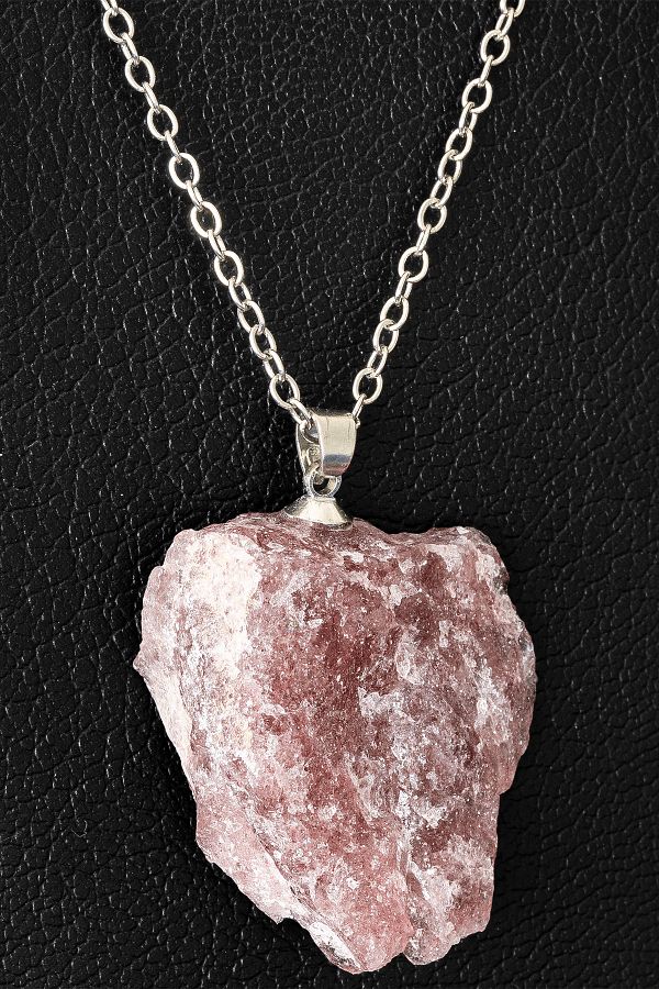 Strawberry quartz necklace hot sale