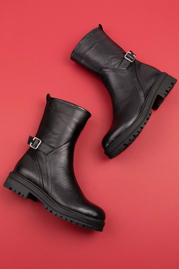 Gondol-Genuine Leather Daily Non-Slip Sole Boots Anl.2721 1