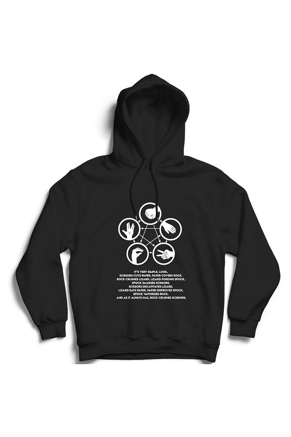 The Fame The Big Bang Theory Rock Paper Scissors Stone Paper Scissors Hooded Sweatshirt Hoodie Trendyol