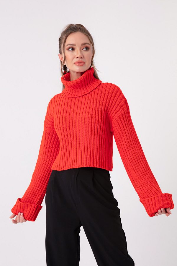 Wide ribbed turtleneck discount