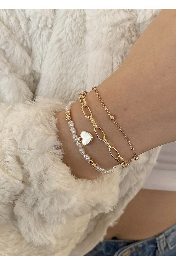 Heart of gold bracelet top