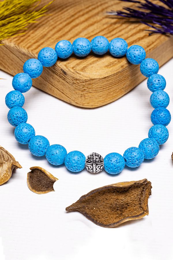 Blue lava stone bracelet deals