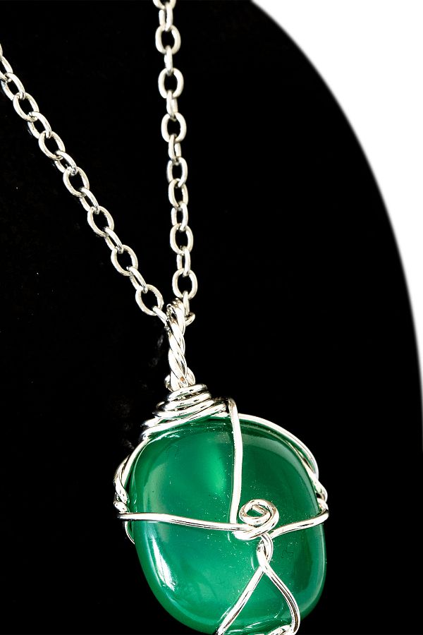 Tumbled stone necklace cheap