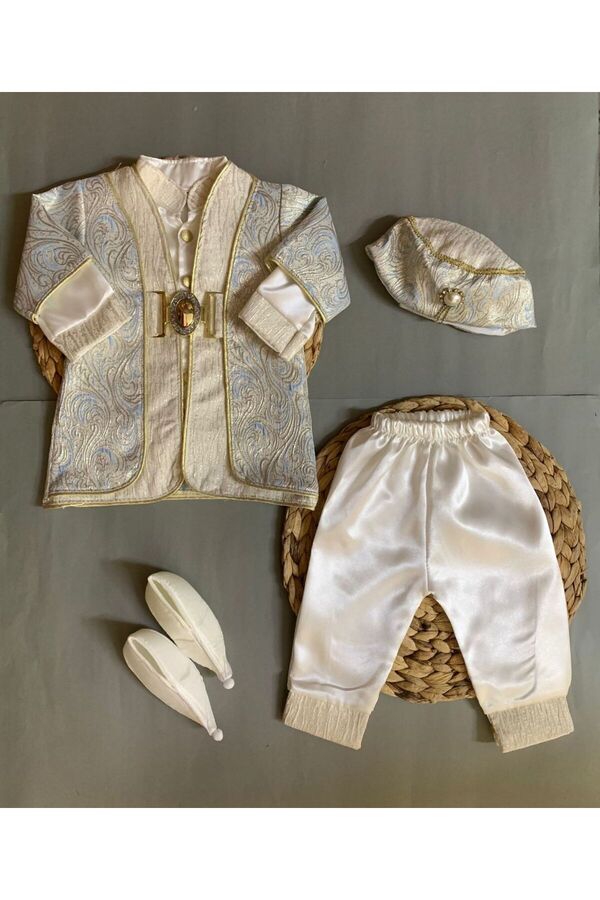 LEO KİDS 3-6 6-12 Ay Erkek Bebek Şehzade Mevlüt Takımı Sünnetlik Takımı Doğum