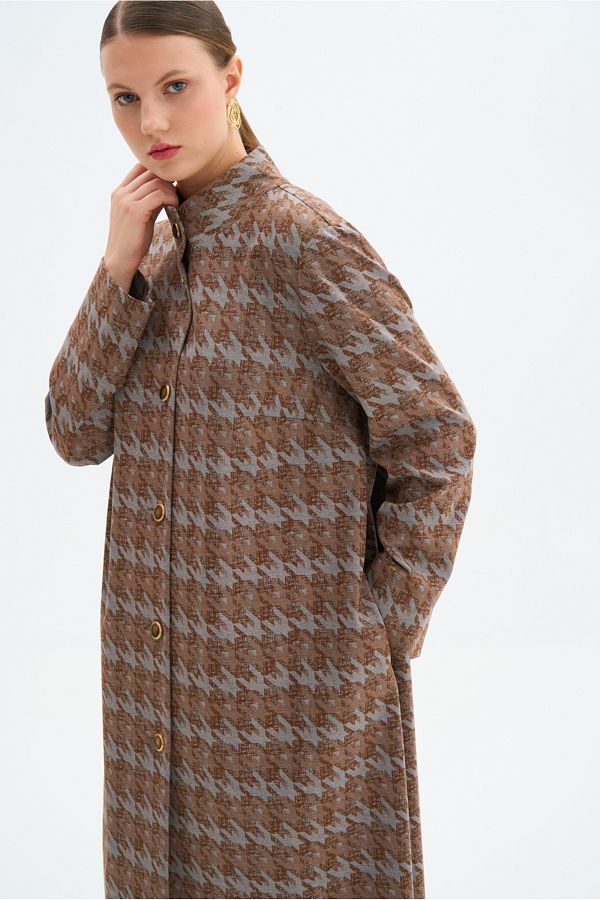 Houndstooth top coat outlet