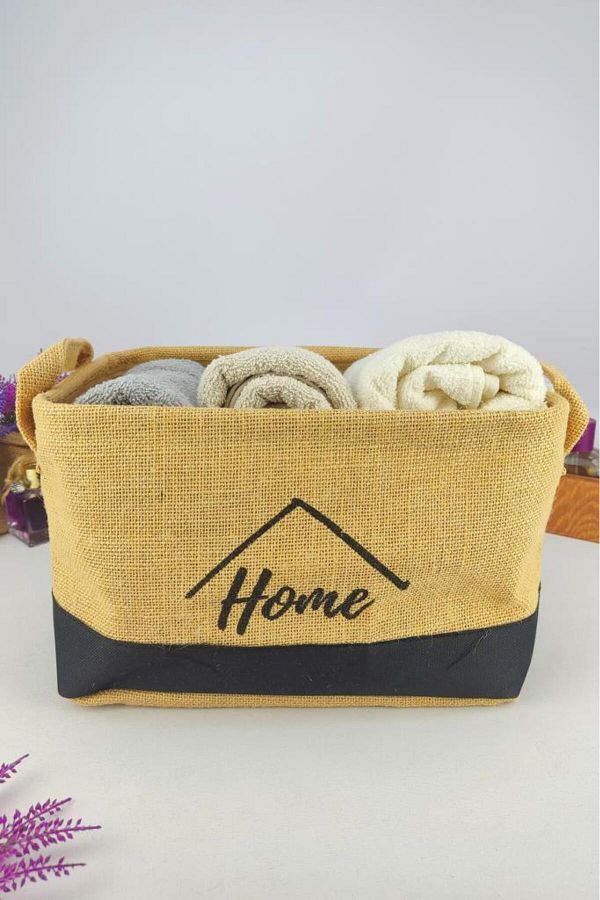 Digithome-Black Wicker Midi Organizer - Multi-Purpose Rectangular Basket Cly-J1005 C1-1-121 1