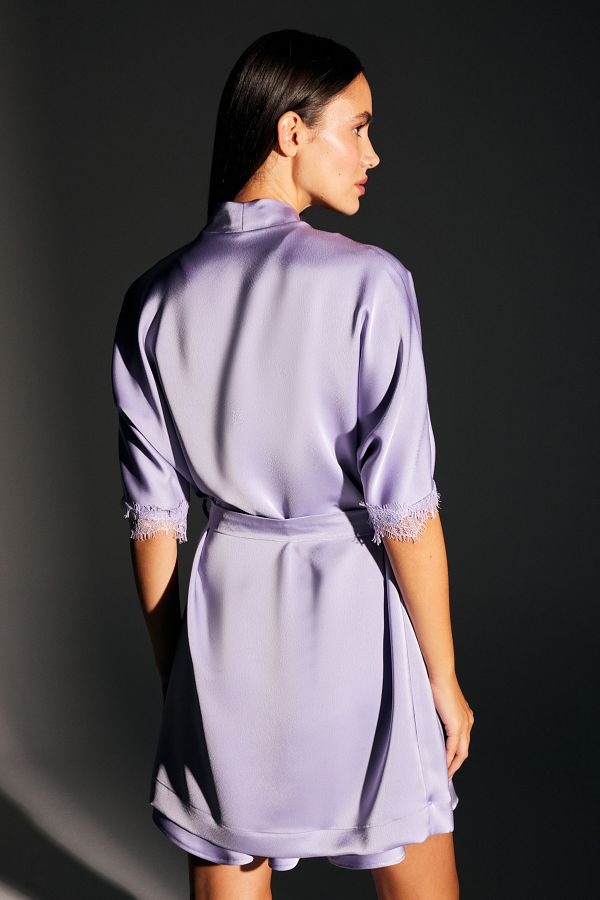 Betty Sam ALYA SATIN LILA DRESSING Gown Trendyol