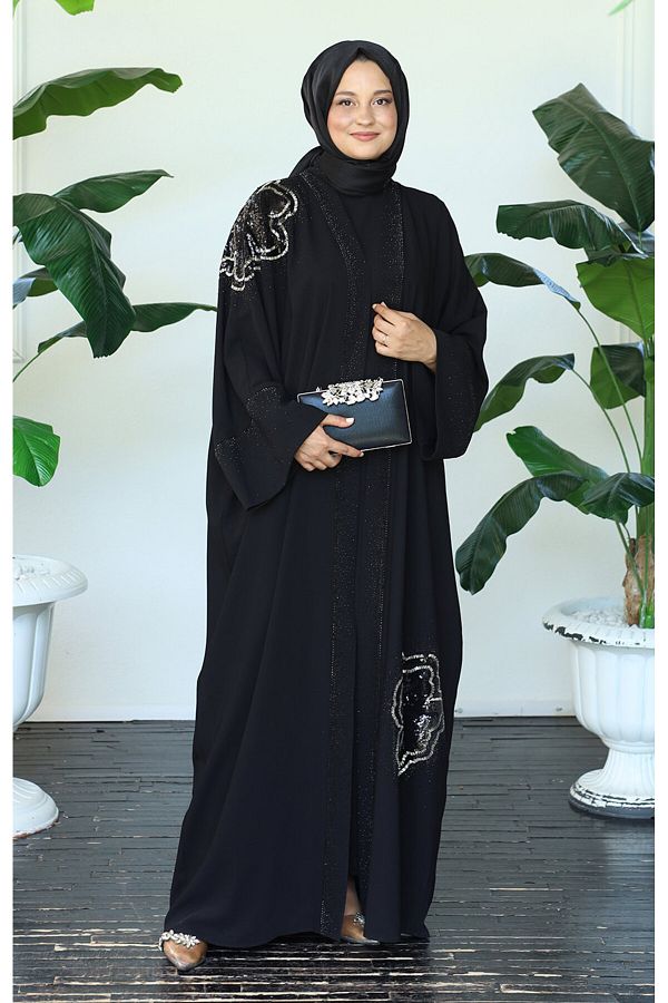 White Corner WHITE CORNER Abaya 2866 Black Trendyol