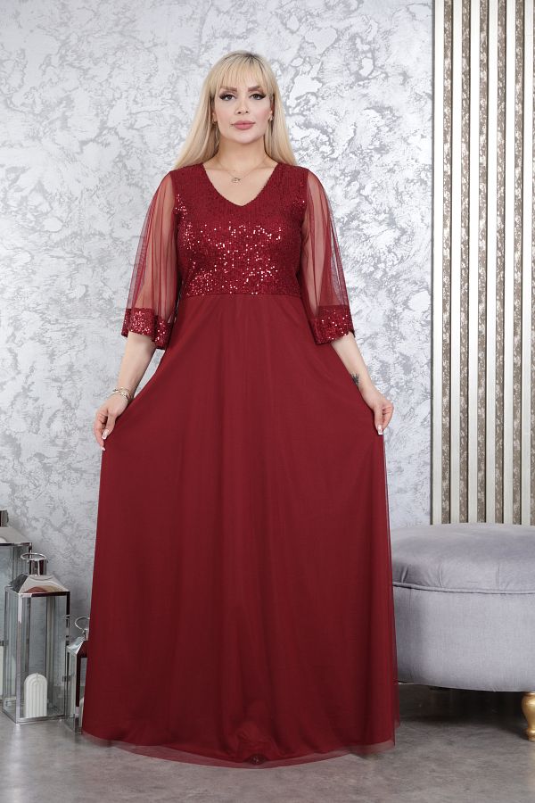 Burgundy plus size evening dress store