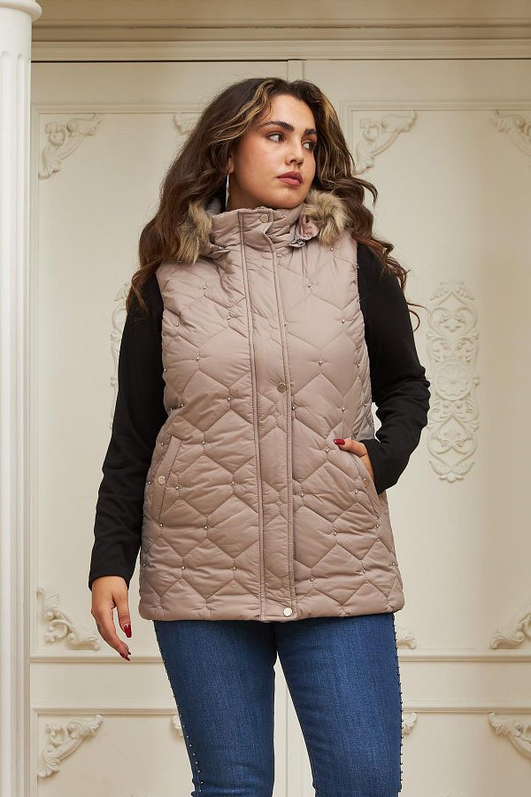 Women's plus size quilted vests sale
