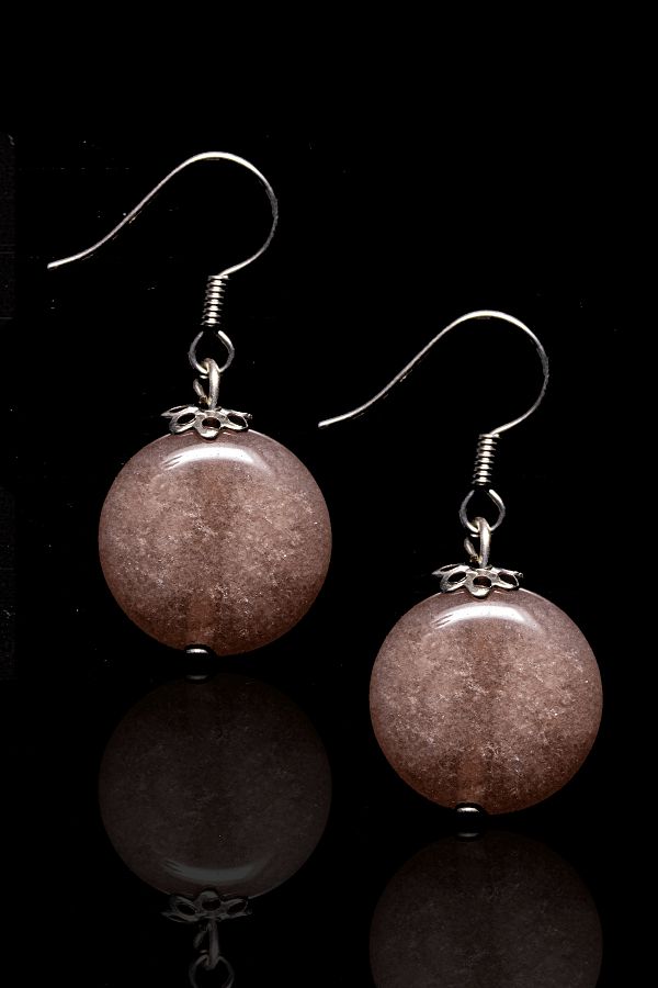Tesbih Atölyesi-Certified Bronzite Stone Earring 1