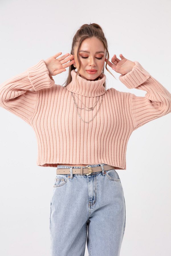Wide ribbed turtleneck discount