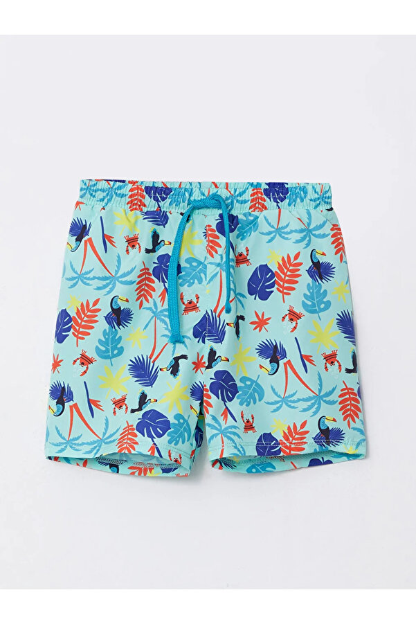 LC Waikiki LCW ECO Beli Lastikli Baskılı Erkek Bebek Deniz Şortu